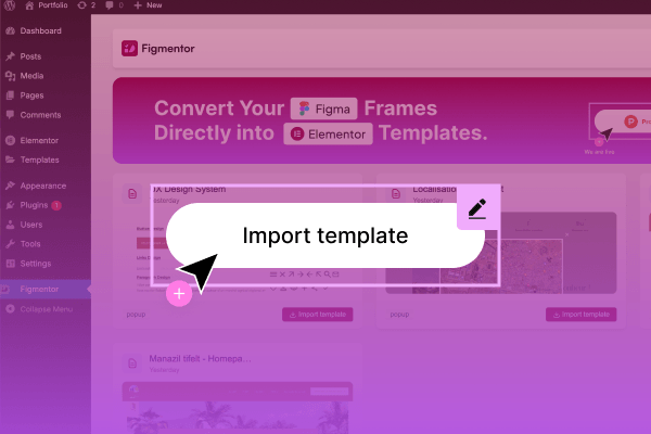 Elementor Import Process - Convert Figma to Elementor