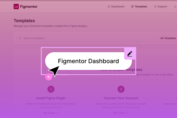 Figmentor Dashboard Interface